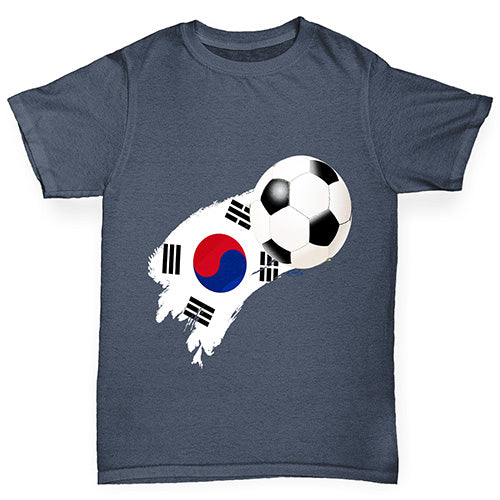 South Korea Football Flag Paint Splat Boy's T-Shirt