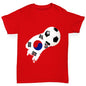 South Korea Football Flag Paint Splat Boy's T-Shirt