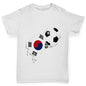 South Korea Football Flag Paint Splat Boy's T-Shirt