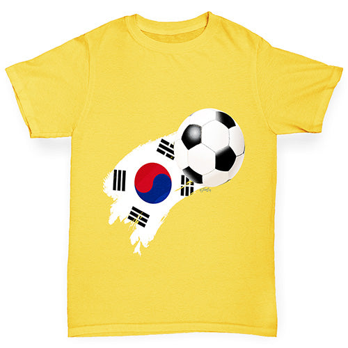 South Korea Football Flag Paint Splat Boy's T-Shirt