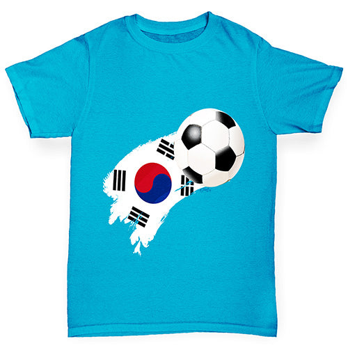 South Korea Football Flag Paint Splat Girl's T-Shirt 