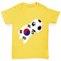 South Korea Football Flag Paint Splat Girl's T-Shirt 