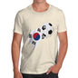 South Korea Football Flag Paint Splat Men's T-Shirt