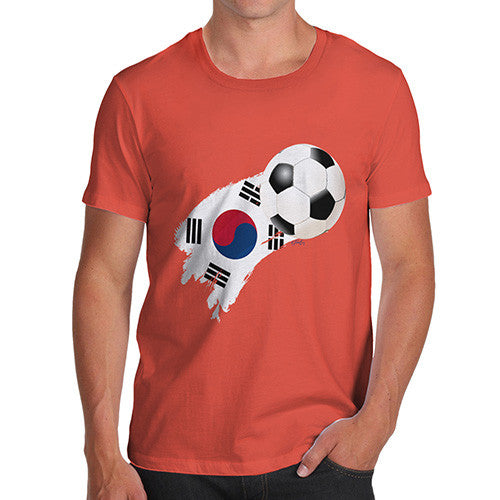 South Korea Football Flag Paint Splat Men's T-Shirt