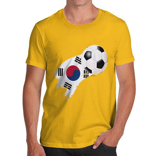 South Korea Football Flag Paint Splat Men's T-Shirt