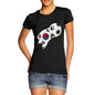 South Korea Football Flag Paint Splat Women's T-Shirt 