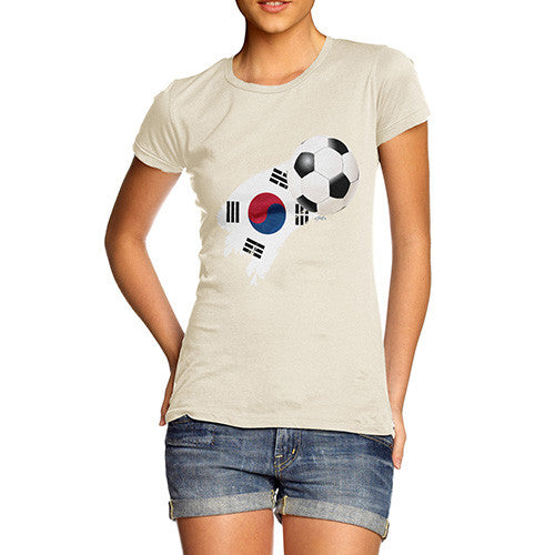 South Korea Football Flag Paint Splat Women's T-Shirt 