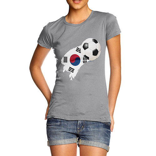 South Korea Football Flag Paint Splat Women's T-Shirt 