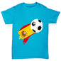 Spain Football Flag Paint Splat Boy's T-Shirt