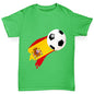 Spain Football Flag Paint Splat Boy's T-Shirt