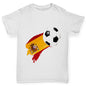 Spain Football Flag Paint Splat Boy's T-Shirt