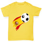 Spain Football Flag Paint Splat Boy's T-Shirt