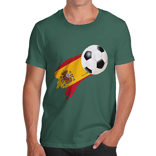 Spain Football Flag Paint Splat Men's T-Shirt