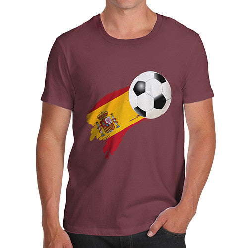 Spain Football Flag Paint Splat Men's T-Shirt