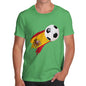 Spain Football Flag Paint Splat Men's T-Shirt