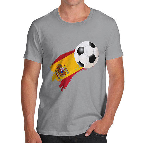 Spain Football Flag Paint Splat Men's T-Shirt