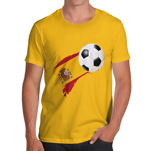 Spain Football Flag Paint Splat Men's T-Shirt