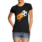 Spain Football Flag Paint Splat Women's T-Shirt 