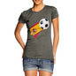 Spain Football Flag Paint Splat Women's T-Shirt 