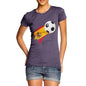 Spain Football Flag Paint Splat Women's T-Shirt 