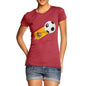 Spain Football Flag Paint Splat Women's T-Shirt 