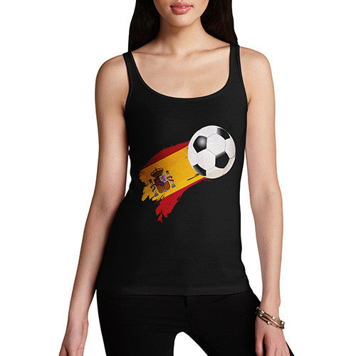 Spain Football Flag Paint Splat Women's Tank Top