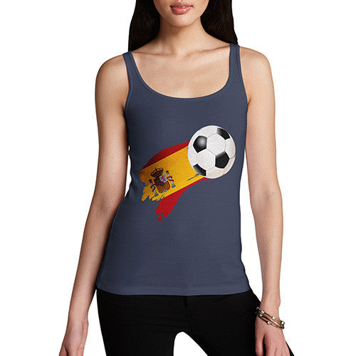 Spain Football Flag Paint Splat Women's Tank Top