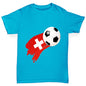 Switzerland Football Flag Paint Splat Boy's T-Shirt