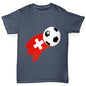 Switzerland Football Flag Paint Splat Boy's T-Shirt