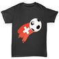 Switzerland Football Flag Paint Splat Girl's T-Shirt 