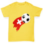 Switzerland Football Flag Paint Splat Girl's T-Shirt 