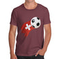 Switzerland Football Flag Paint Splat Men's T-Shirt