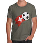 Switzerland Football Flag Paint Splat Men's T-Shirt