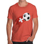 Switzerland Football Flag Paint Splat Men's T-Shirt