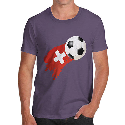 Switzerland Football Flag Paint Splat Men's T-Shirt