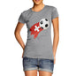 Switzerland Football Flag Paint Splat Women's T-Shirt 