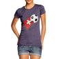 Switzerland Football Flag Paint Splat Women's T-Shirt 