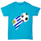 Uruguay Football Flag Paint Splat Boy's T-Shirt