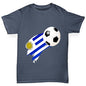 Uruguay Football Flag Paint Splat Boy's T-Shirt