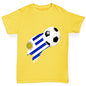 Uruguay Football Flag Paint Splat Boy's T-Shirt