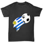 Uruguay Football Flag Paint Splat Girl's T-Shirt 