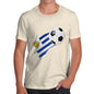 Uruguay Football Flag Paint Splat Men's T-Shirt