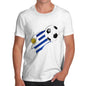 Uruguay Football Flag Paint Splat Men's T-Shirt