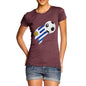 Uruguay Football Flag Paint Splat Women's T-Shirt 