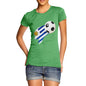 Uruguay Football Flag Paint Splat Women's T-Shirt 