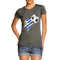 Uruguay Football Flag Paint Splat Women's T-Shirt 