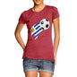 Uruguay Football Flag Paint Splat Women's T-Shirt 