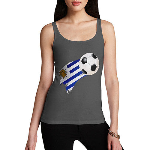 Uruguay Football Flag Paint Splat Women's Tank Top