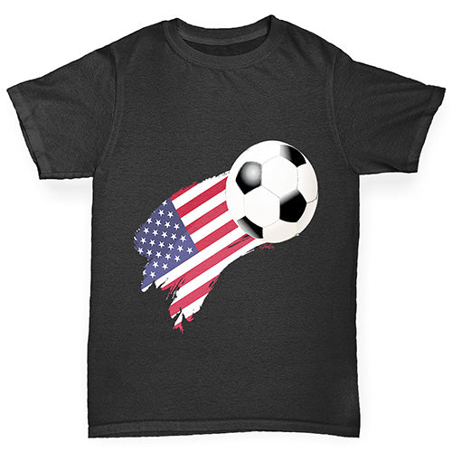 USA Football Flag Paint Splat Boy's T-Shirt