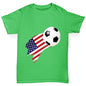 USA Football Flag Paint Splat Boy's T-Shirt